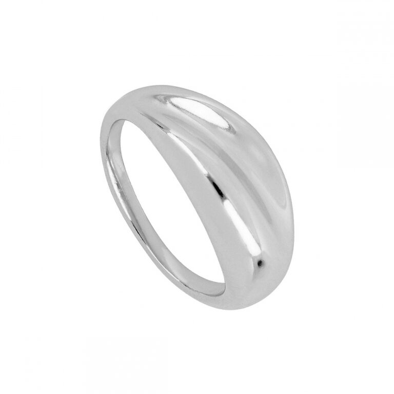 Tendencias en joyas de plata para este invierno 2026 Anillo plata 2 ondas Nuvia rodiada