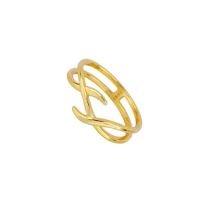 Anillo plata 925 lineas entrlazadas