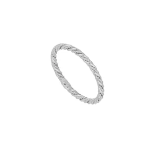 Anillo trenzado 2mm plata ley roido