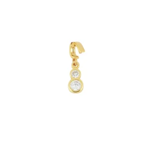 Charm plata doble circulo circonitas