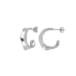Pendientes aros plata Maggy 18mm rodiada Pendientes aros plata Maggy 18mm rodiada