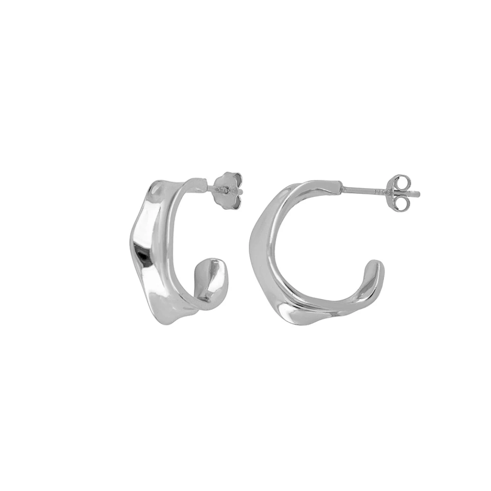 Pendientes aros plata Maggy 18mm Pendientes aros plata Maggy 18mm rodiada