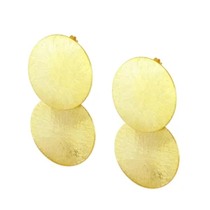 Pendientes de Plata 925 doble círculo texturizado