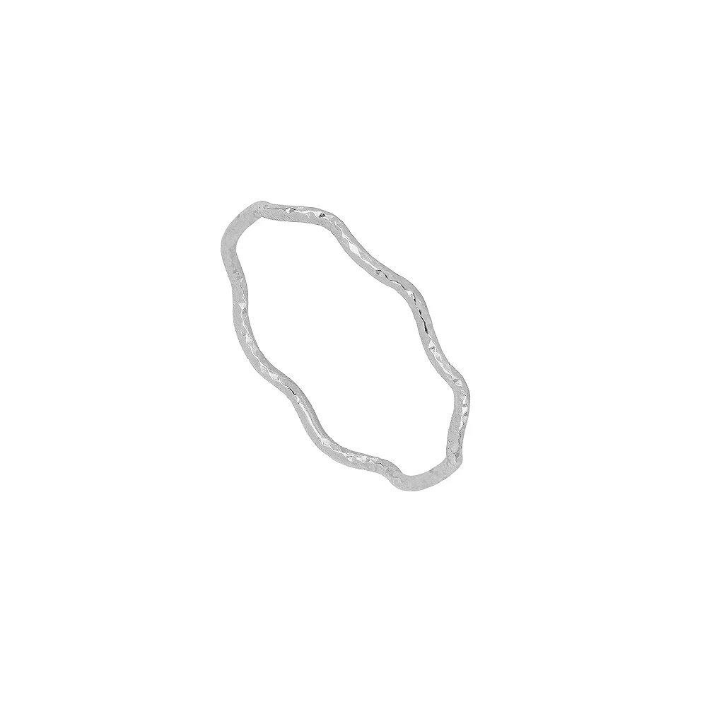 Anillo plata 925 ondas diamantadas Anillo plata 925 ondas diamantadas rodio