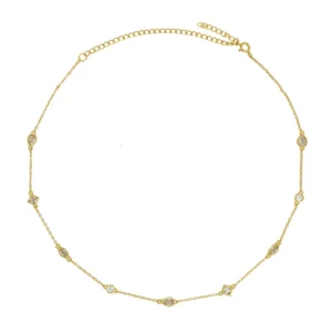 Chokers de plata: cómo llevarlos según tu estilo en 2026 Choker plata ley mini charms circonitas blancas
