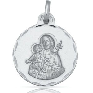 Medalla plata 925 San jose redonda 21mm