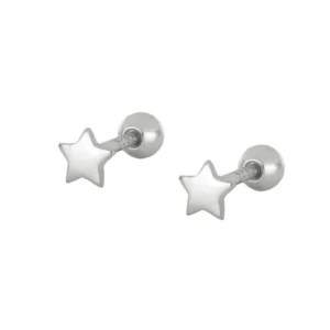 Piercing pendiente plata 925 estrella (2 medidas) rodio
