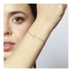 Pulsera plata charm estrella circonitas 10mm