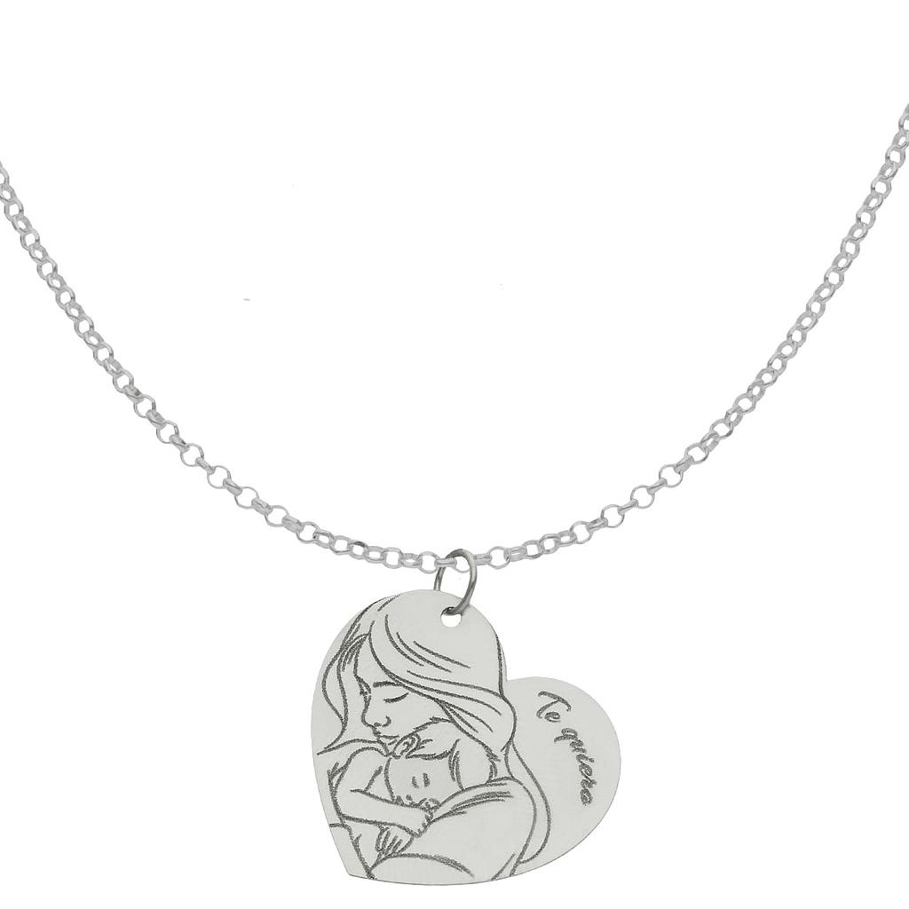 Gargantilla mama plata 925 grabación te quiero Gargantilla mama plata 925 grabación te quiero