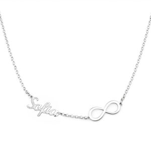 Collar de plata con nombre: cómo personalizarlo y los mejores modelos Gargantilla personlizable plata nombre e infinito foto 2