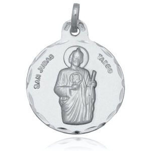 Medalla San Judas Tadeo plata ley 21mm