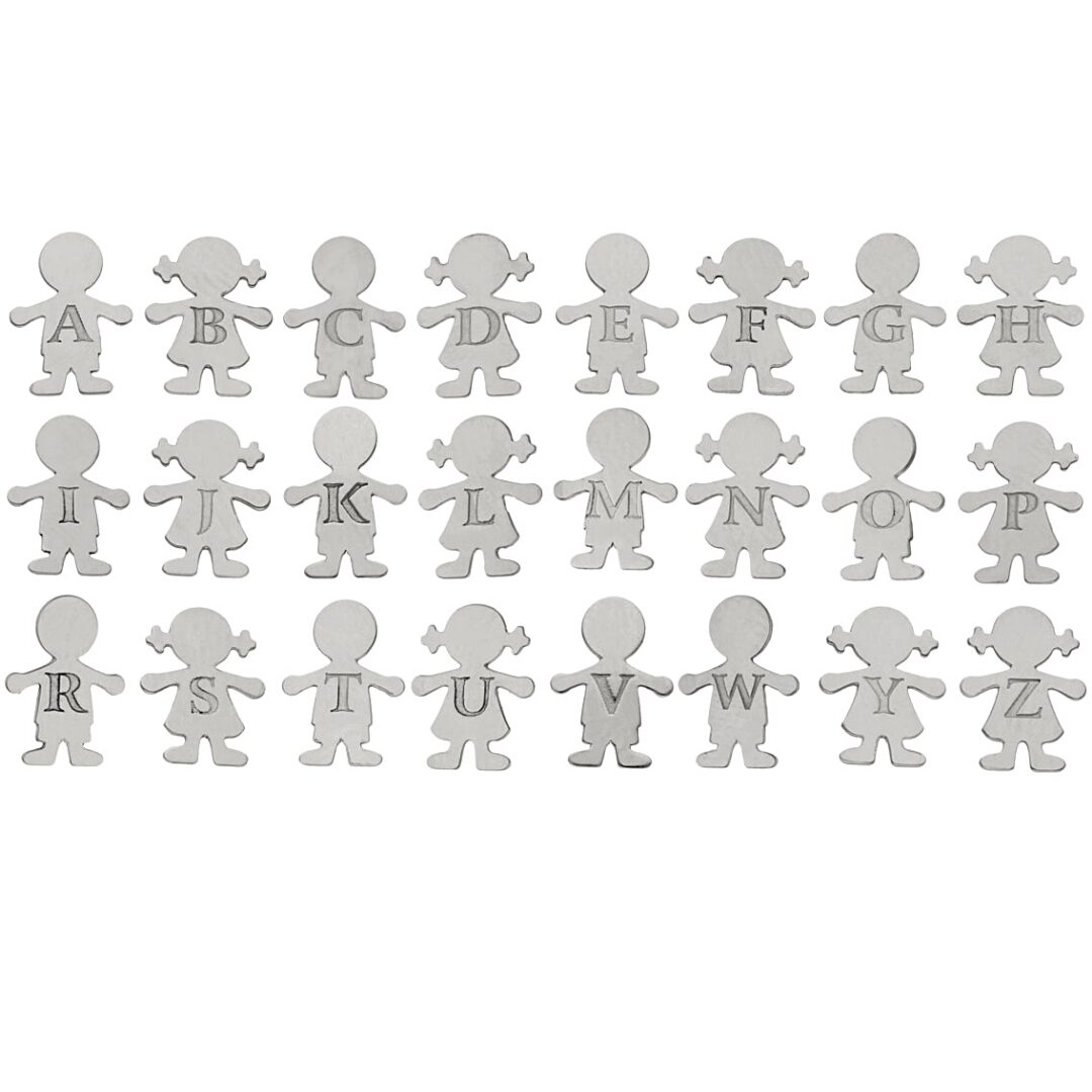 Pendientes plata niños y inicial grabada Pendientes plata niños y inicial grabada todos