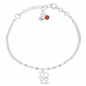 Pulsera mi historia plata ley charm Love