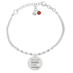 Pulsera plata 925 - frase todo es mas bonito
