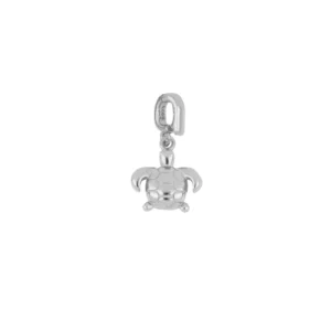Charm portable plata tortuga 9x8mm rodio Charm portable plata tortuga 9x8mm rodio