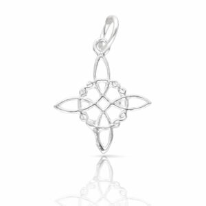 Colgante plata 925 nudo de bruja 13mm