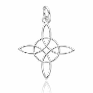 Colgante plata ley Nudo de Bruja 19mm