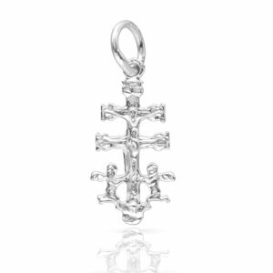 Cruz plata de Caravaca pequeña 7x16mm