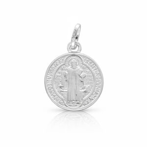 Medalla plata ley San benito 12mm