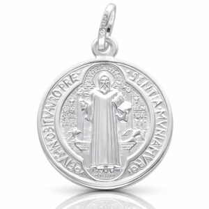 Medalla plata ley San benito 20mm