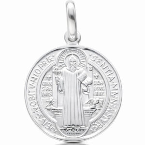 Medalla plata ley San benito 25mm