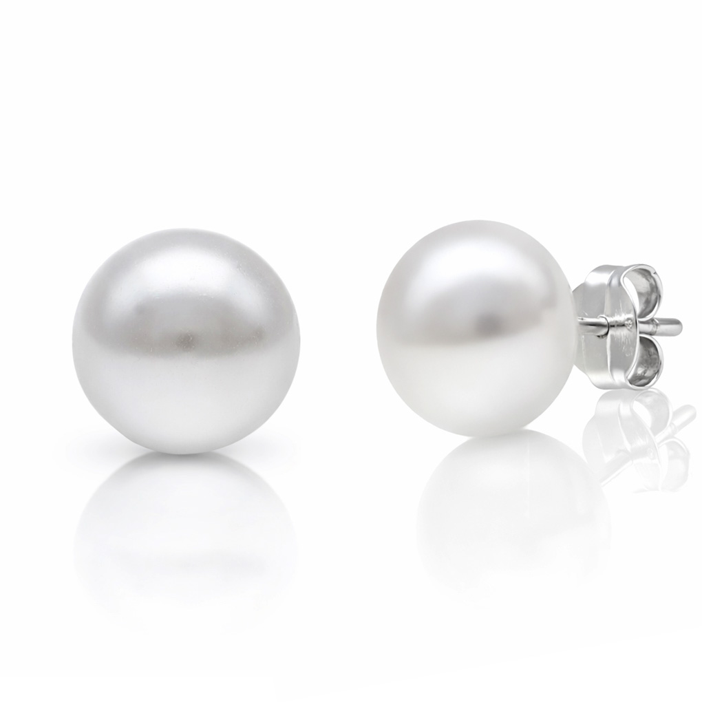 Pendientes perlas chinas plata ley 10mm Pendientes perlas chinas plata ley 10mm