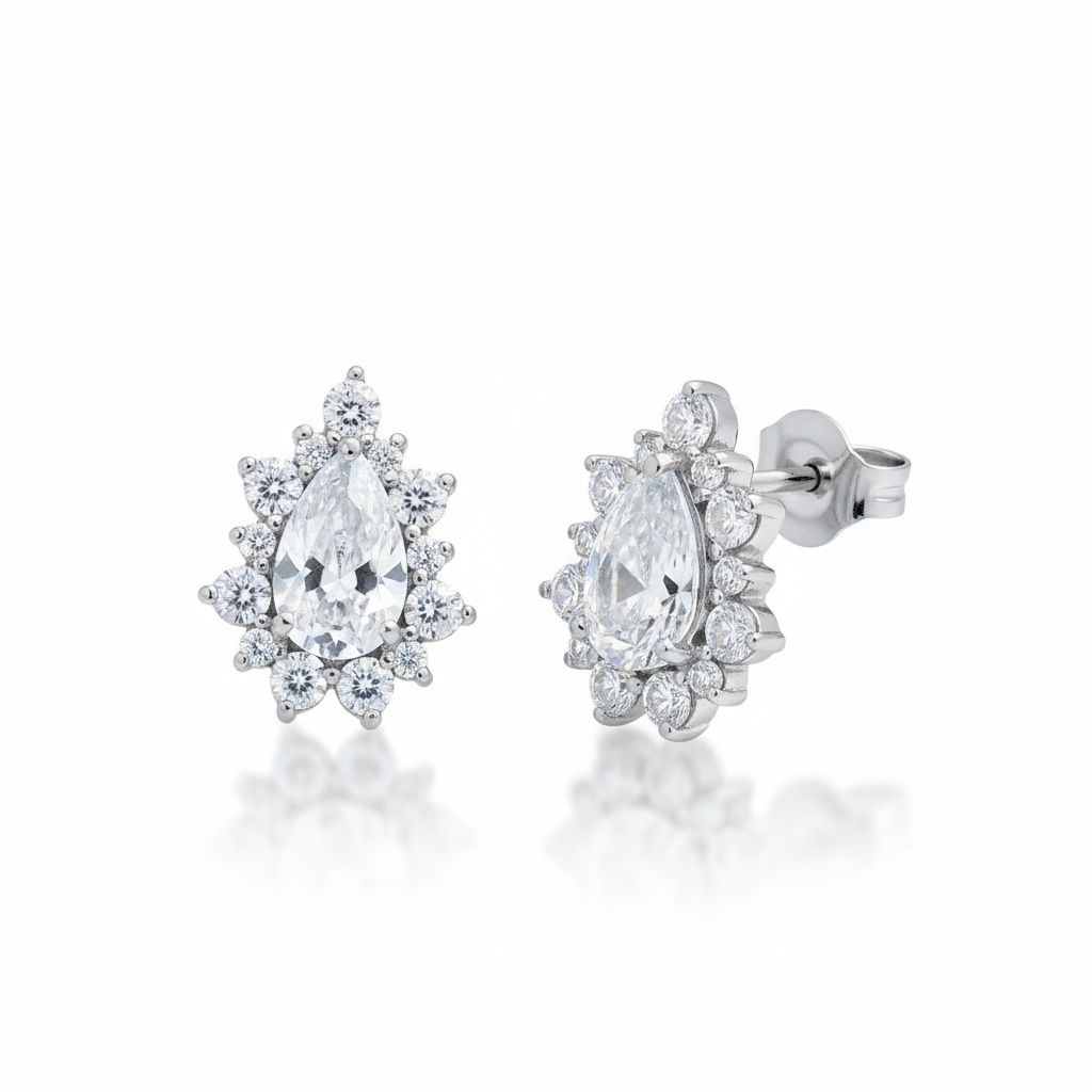 Pendientes plata 925 lagrimas 10x12mm Pendientes plata 925 lagrimas 10x12mm
