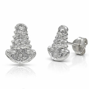 Pendientes silueta Virgen Rocio plata 925