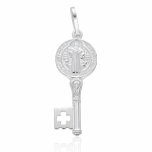 Colgante plata llave de San benito 10x26mm