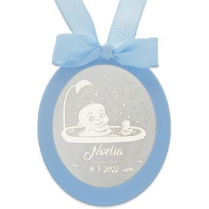 Medalla cuna plata personalizable bebe bañera