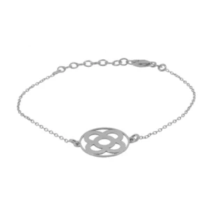 Pulsera plata motivo rajola barcelona 14mm rodio Pulsera plata motivo rajola barcelona 14mm rodio