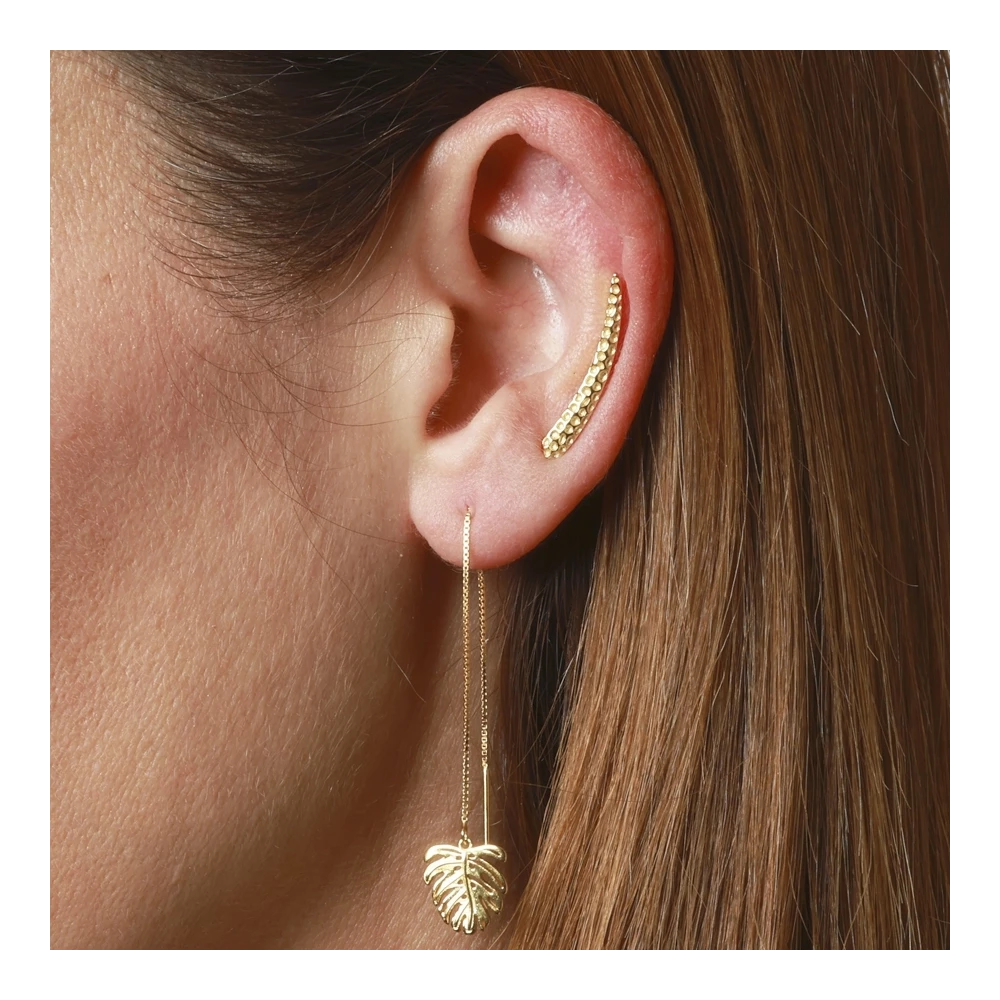 Pendientes trepadores de plata 925: qué son, tipos y cómo llevarlos Conjunto pendientes hoja plata 925 - Temple