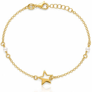 Pulsera estrella plata ley 925 y perlas
