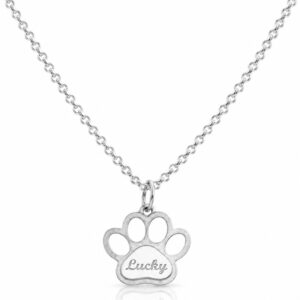 Gargantilla personalizada con huella de mascota en Plata 925