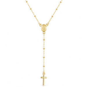 Gargantilla rosario plata chapada oro Milagrosa 1.50mm