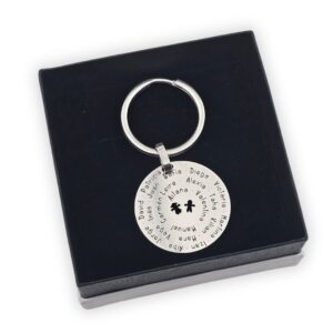 Llavero personalizado para profesores en Plata de Ley 925 con nombres de alumnos real Llavero personalizado para profesores en Plata de Ley 925 con nombres de alumnos real