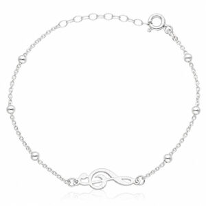 Pulsera Clave de Sol en Plata de Ley 92