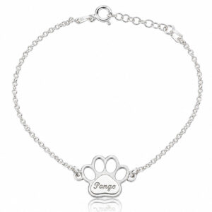 Pulsera personalizada huella de mascota en Plata de Ley 925