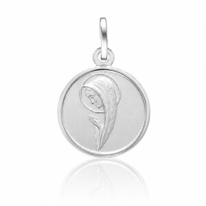 Medalla plata ley 925 Virgen niña 15mm
