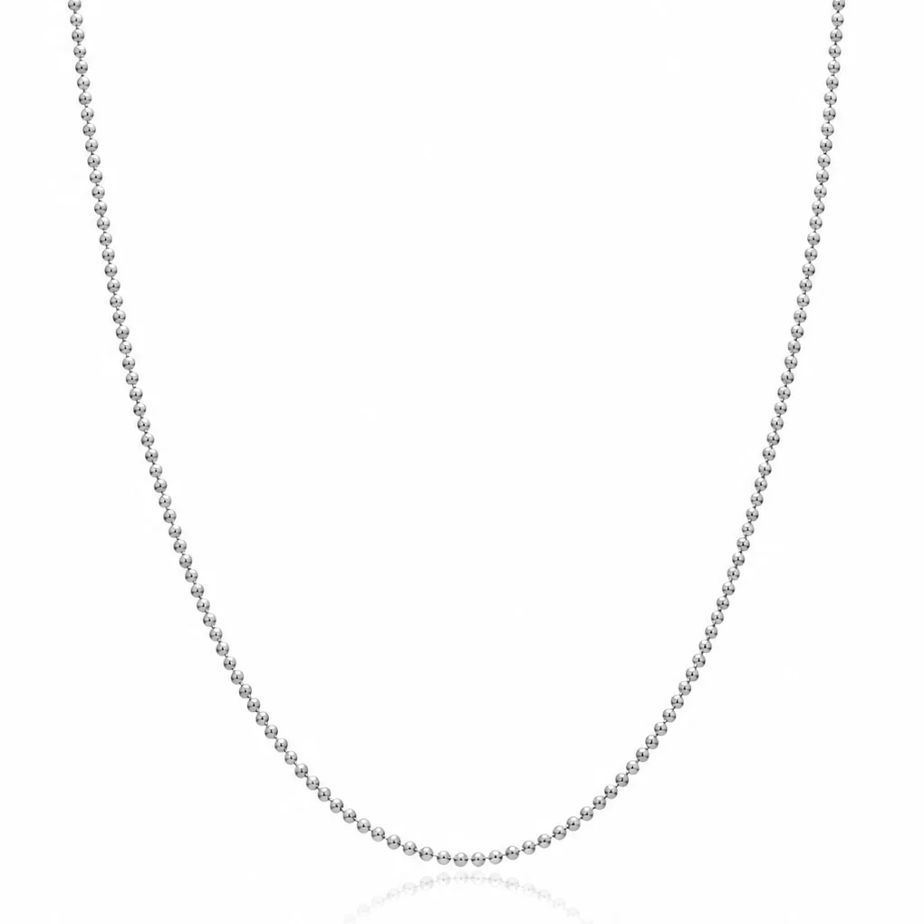 Cadena de bolitas 1mm en plata 925 Cadena de bolitas 1mm en plata 925