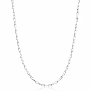 Novedades Cadena eslabon rectangular plata ancho 1,25mm