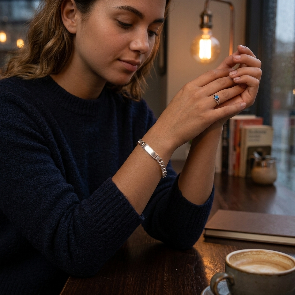 ¿Qué Esclava de Plata Elegir para Mujer? Guía 2026 chica con una bonita esclava de plata